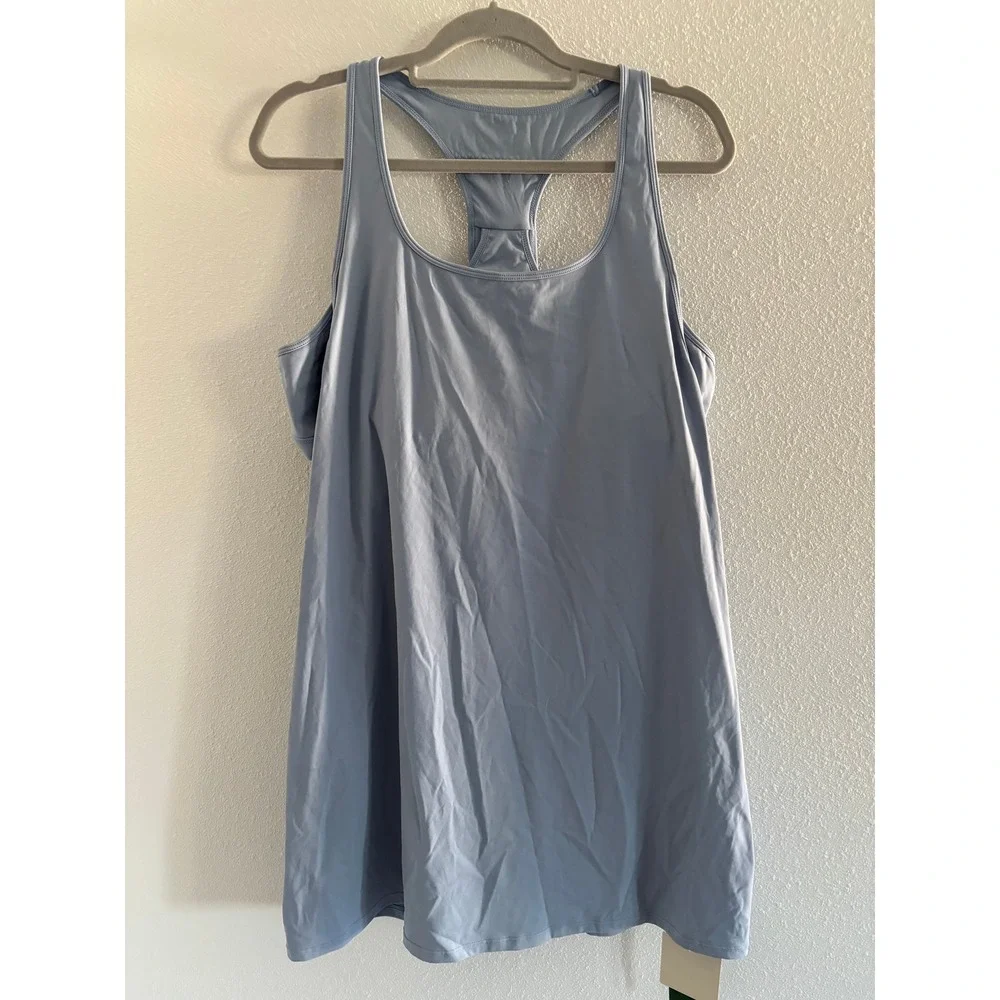 Halara U Neck Dress‎ Womens XL Blue Cut Out Flowy Sporty Quick Dry Outdoor - Picture 3 of 6